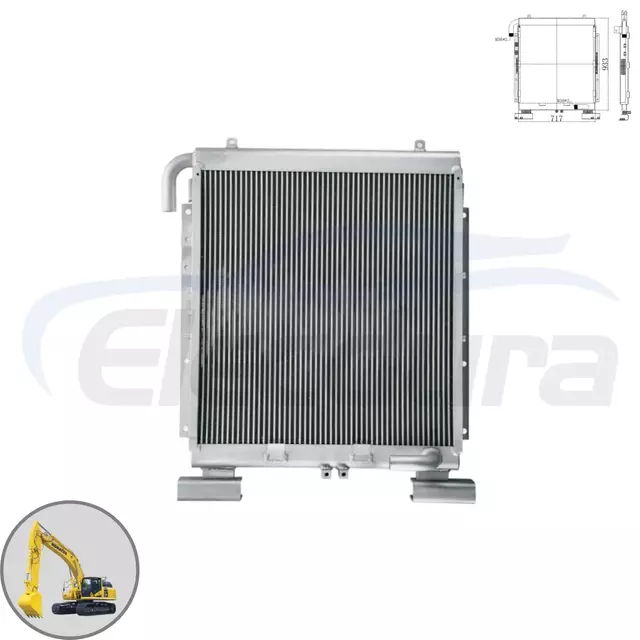 Hydraulik&ouml;lk&uuml;hler 20Y-03-21821 717 x 933 mm, hoher Fu&szlig;, Gro&szlig;handelslieferant f&uuml;r Komatsu PC200-6 PC220-6, Gro&szlig;bestellung, Aftermarket-Ersatz