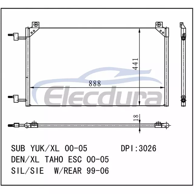 25967386 Chevrolet Yuk 2000-2005 A/C kondenz&aacute;tor