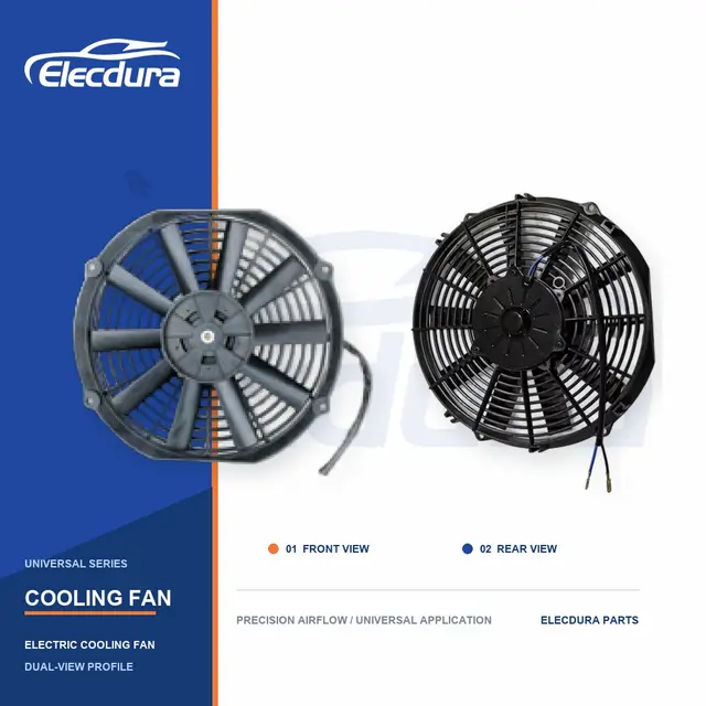 Universeel Radiateurkoelventilator 12 inch recht mes 80W groothandel