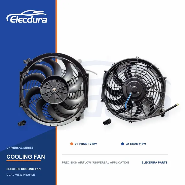 Universel Ventilateur de refroidissement de radiateur Lame incurv&eacute;e de 12 pouces 120W en gros