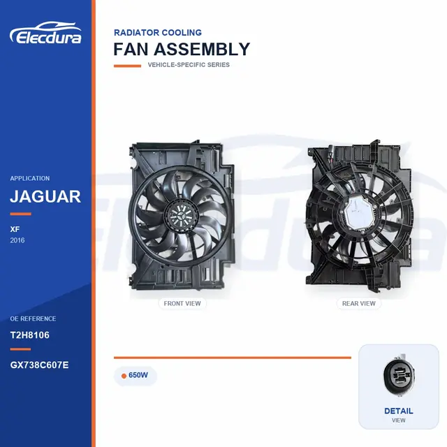 Ansamblu ventilator de răcire radiator pentru Jaguar XF 650W T2H8106 Aprovizionare &icirc;n vrac