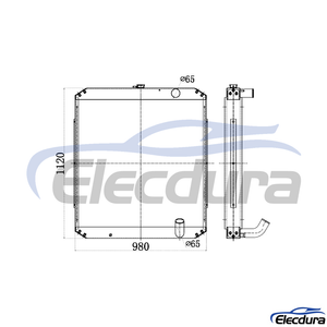 11N9-43540 Hyundai R320-7 R360-7 Rezervor apa Radiator