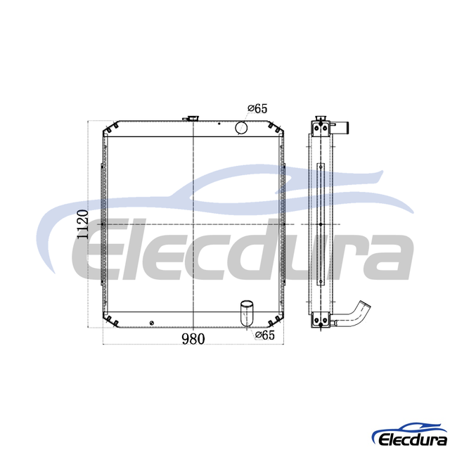 11N9-43540 Hyundai R320-7 R360-7 ถังเก็บน้ำ หม้อน้ำ