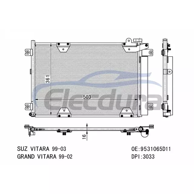 Kondensor AC 9531065D11 Suzuki Vitara 1999-2003
