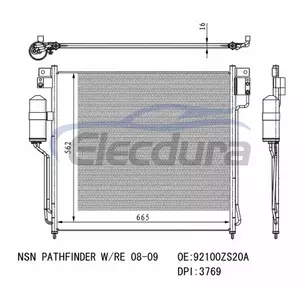 92100ZS20A Nissan Pathfinder 2008-2009 Condensator A/C miez de 16 mm