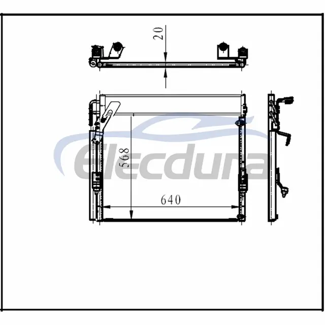 884600C100 Toyota Tundra _2019 Sequoia 2007-2018 Condensator A/C Miez 20mm