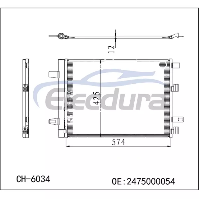 2475000054 Condenseur de climatisation Mercedes-Benz Classe Gla 2020-2024