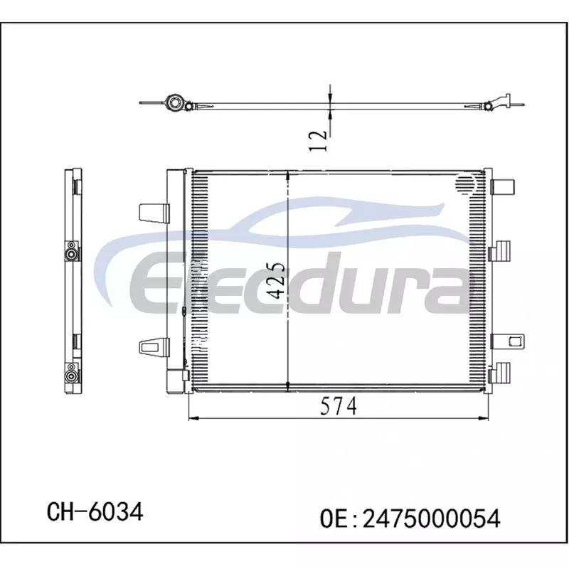 2475000054 Mercedes-Benz Gla Class 2020-2024 Skraplacz klimatyzacji