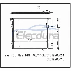 81619200024 MAN TGL 2005-pr&eacute;sent Condenseur de climatisation