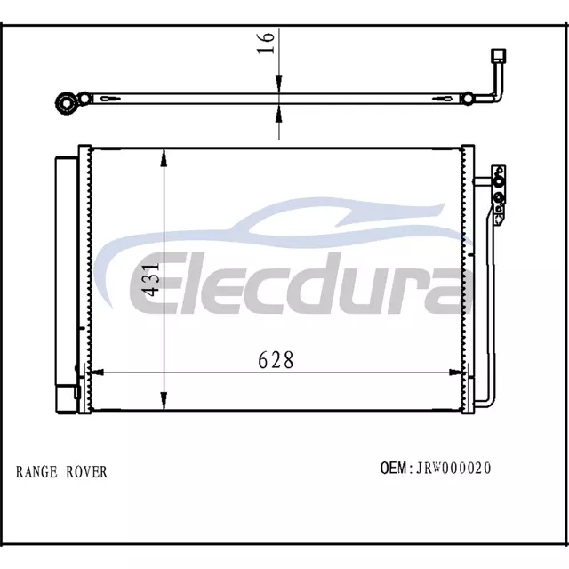 JRW000020 Land Rover Range Rover III 2002-2012 Конденсатор кондиционера в сборе