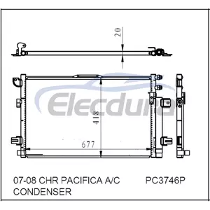 68002779AA Chevrolet Chr Pacifica 2007-2008 Kondensor A/C