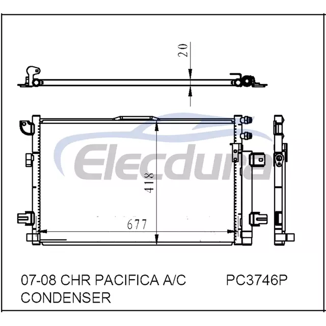 68002779AA Chevrolet Chr Pacifica 2007-2008 A/C 콘덴서