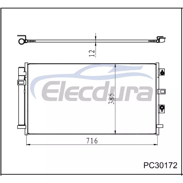 LX6Z19712B Ford Escape 2020-2022 Hybrid A/C Condenser