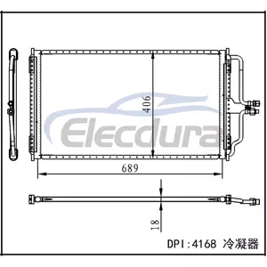 3059855 シボレー C1500 1988-1990 A/C コンデンサー アセンブリ 18mm コア