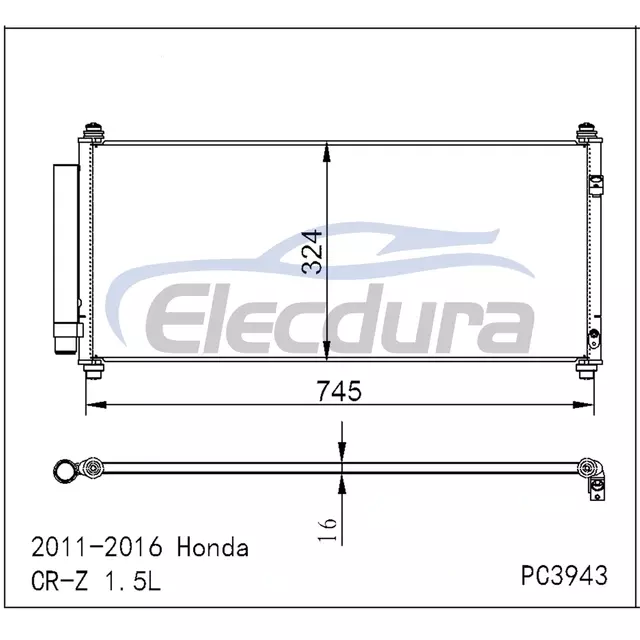 80110TM8A01 Honda Da Insight 2010-2013 1.3LA/C kondensator
