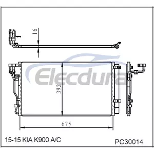 976063T000 Kia K900 2015-2016 Airco condensoreenheid
