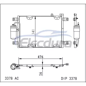 1040216 Suzuki Grand Vitara 1999-2000 Конденсатор кондиционера