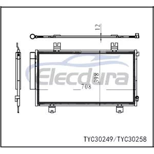 80100-3D0-A01 Gruppo condensatore aria condizionata Honda Cr-V 2023-2024