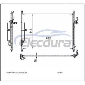 92100EG000 Infiniti M35 2006-2010 Condensador A/C