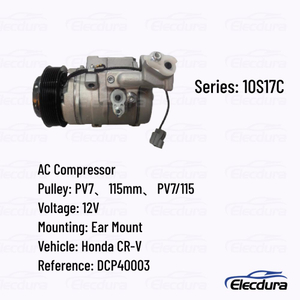 Compresseur A/C DCP40003 pour Honda CR-V 12V PV7/115, support d'oreille, remplacement de rechange