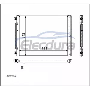 Συμπυκνωτής Universal A/C 575 &times; 342 &times; 18 mm