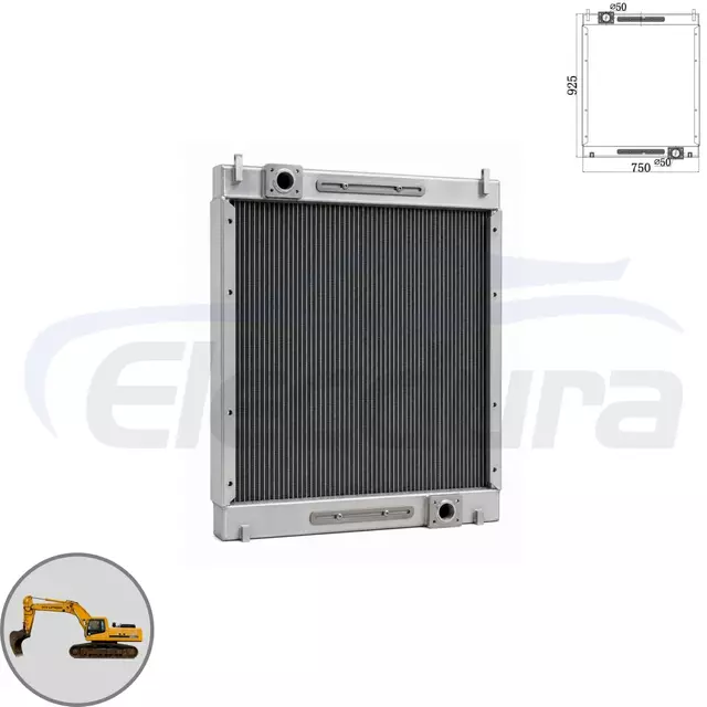 ขายส่งหม้อน้ำสำหรับงานหนัก 11QB-61020 925x750 มม. พร้อมท่อ &Oslash;50 ผู้จัดจำหน่ายระบบทำความเย็นทดแทน OE ระดับพรีเมี่ยม