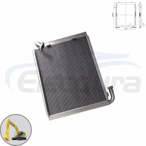 Distributore premium per radiatore dell'olio idraulico di grandi dimensioni 20Y-03-21720 per importatori e grossisti di escavatori Komatsu PC200-6