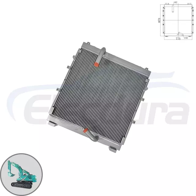 Vysoce v&yacute;konn&yacute; chladič hydraulick&eacute;ho oleje Kobelco SK200-3 2452U416S19 velkoobchodn&iacute; dodavatel - pr&eacute;miov&aacute; n&aacute;hrada za rypadla SK200LC-3 SK200 MD200C. 