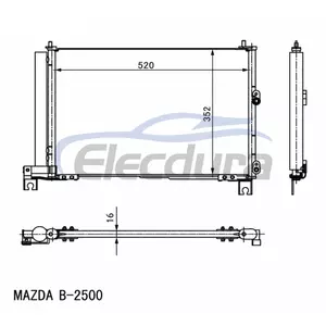 6L5Z19712AA Condensatore aria condizionata Mazda B-2500