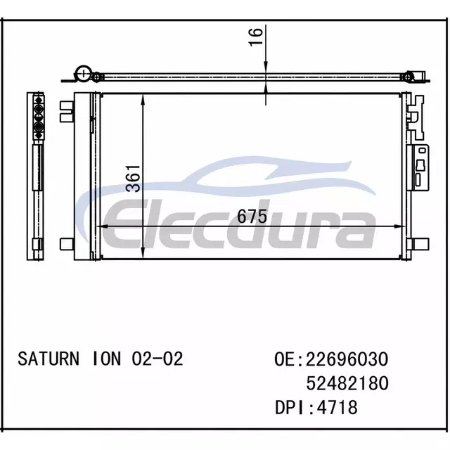 22696030 Zesp&oacute;ł skraplacza klimatyzacji Saturn Ion 2003