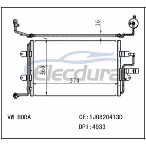 1J0820413D Volkswagen Bora airco condensor