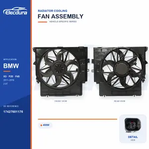 라디에이터 냉각 팬 어셈블리 용 BMW F25 / F45 400W 17427601176 대량 공급