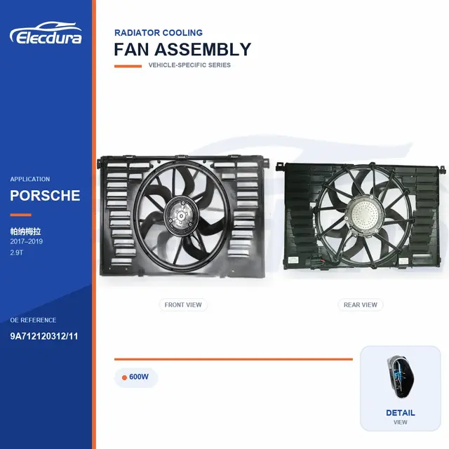 Sestava ventil&aacute;toru chladiče pro Porsche Panamera 600W 9A712120312/11 Bulk Supply