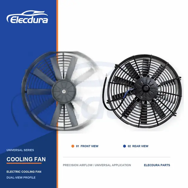 Universel Ventilateur de refroidissement de radiateur Lame droite de 14 pouces 80W en gros