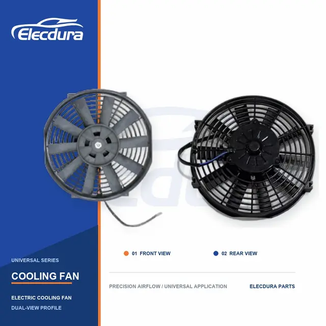 Universel Ventilateur de refroidissement de radiateur Lame droite de 10 pouces 80W en gros