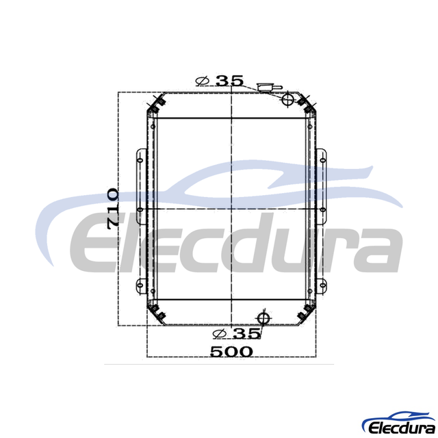11M8-40012 Conjunto central do tanque de &aacute;gua Hyundai R60-7 Radiador