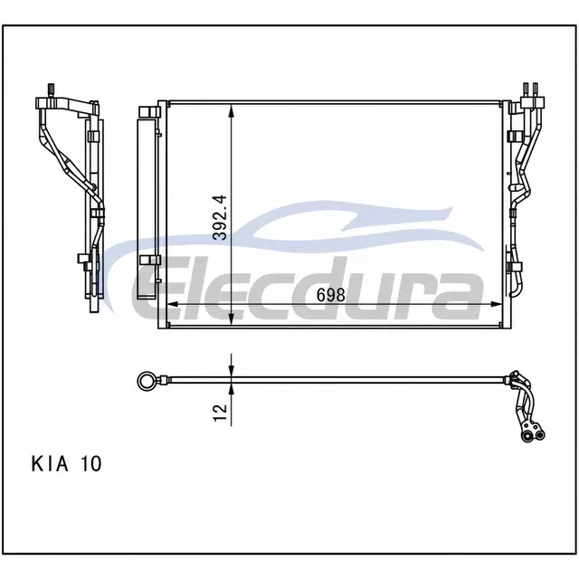 97606-2Y000 Hyundai ix35 2010-2015 Конденсатор кондиционера