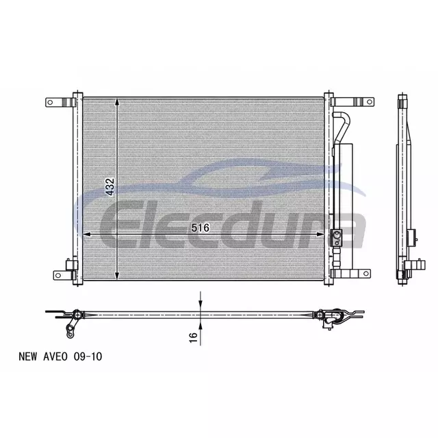 95227758 Chevrolet Aveo 2009-2011 Sestava kondenz&aacute;toru klimatizace