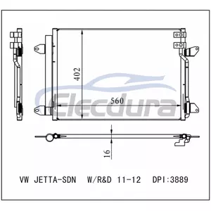 5C0820411 Volkswagen Jetta 2011-2012 Airco Condensor