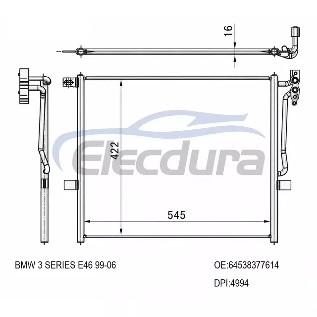 64536914033 BMW Z4 (E85/E86) 2003-2008 Конденсатор кондиционера