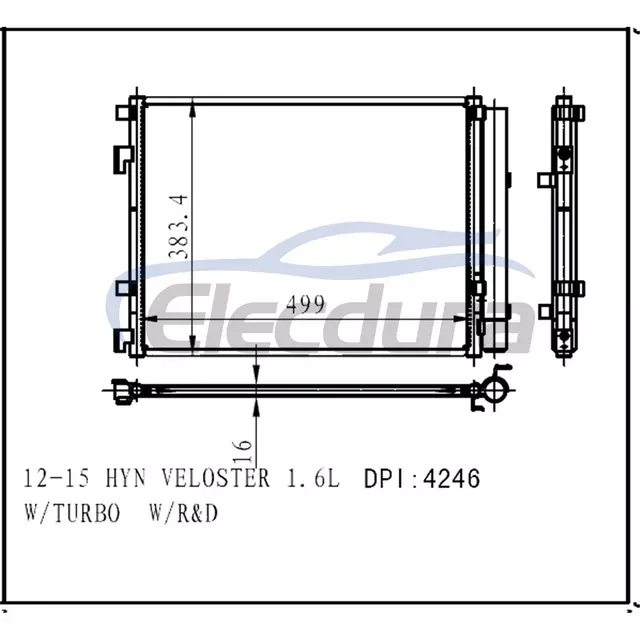 976062V700 Hyundai Veloster 2012-2015 Zesp&oacute;ł skraplacza klimatyzacji