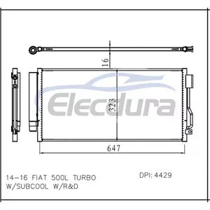 6820 2038AA Fiat 500l 2014-2016 Condensator A/C