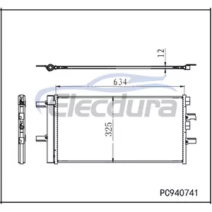 64509271205 MINI Cooper Countryman 2017-2021 A/C コンデンサー 12mm コア