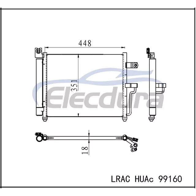 97606-25600 Hyundai Accent II 1999+ Конденсатор кондиционера в сборе