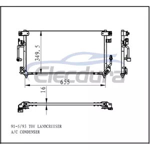 8846060060 Toyota Landcruiser 1991-1993 Aircocondensor