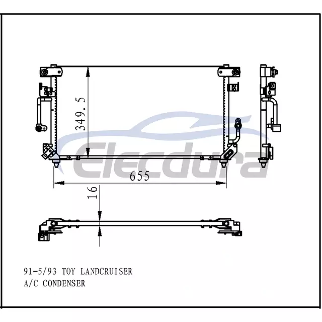 8846060060 Toyota Landcruiser 1991-1993 kl&iacute;makondenz&aacute;tor