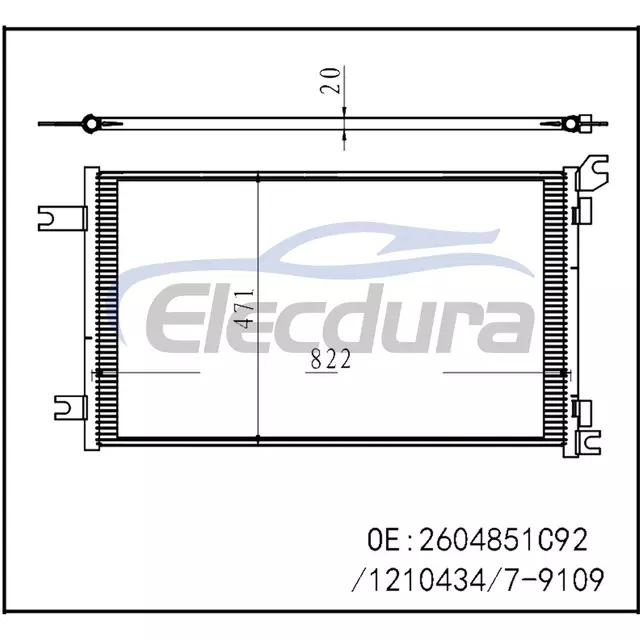 2604851C92 Condensatore aria condizionata International ProStar 2010-2014