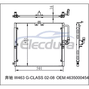 4635000454 Mercedes-Benz Mercedes G500 2003–2008 Klimakondensator