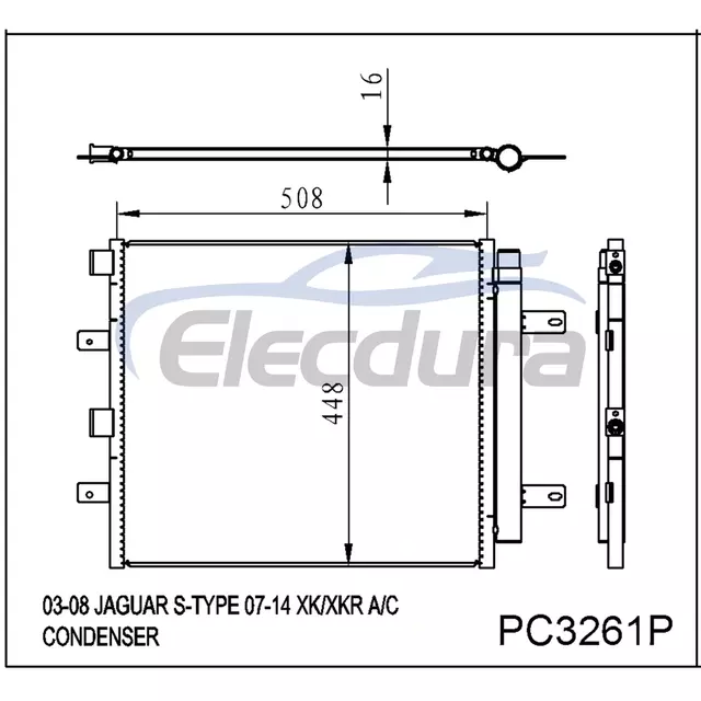 XR839197 Condensatore aria condizionata Jaguar S-Type 2003-2008