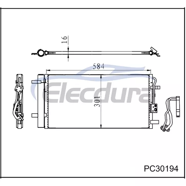 97606K9000 Rakitan Kondensor A/C Hyundai Veloster N 2019-2020